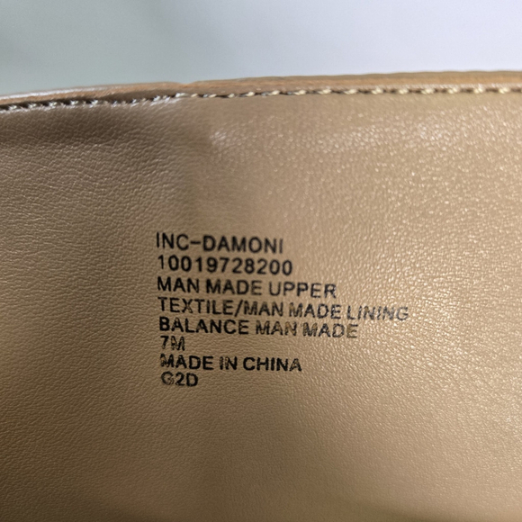 INC Damoni Over the Knee Faux Leather Slouch Boots Tan Pointed Toe Heel 7 NIB - Picture 8 of 11